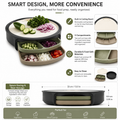 Round Kitchen Prep Organizer with Cutting Board