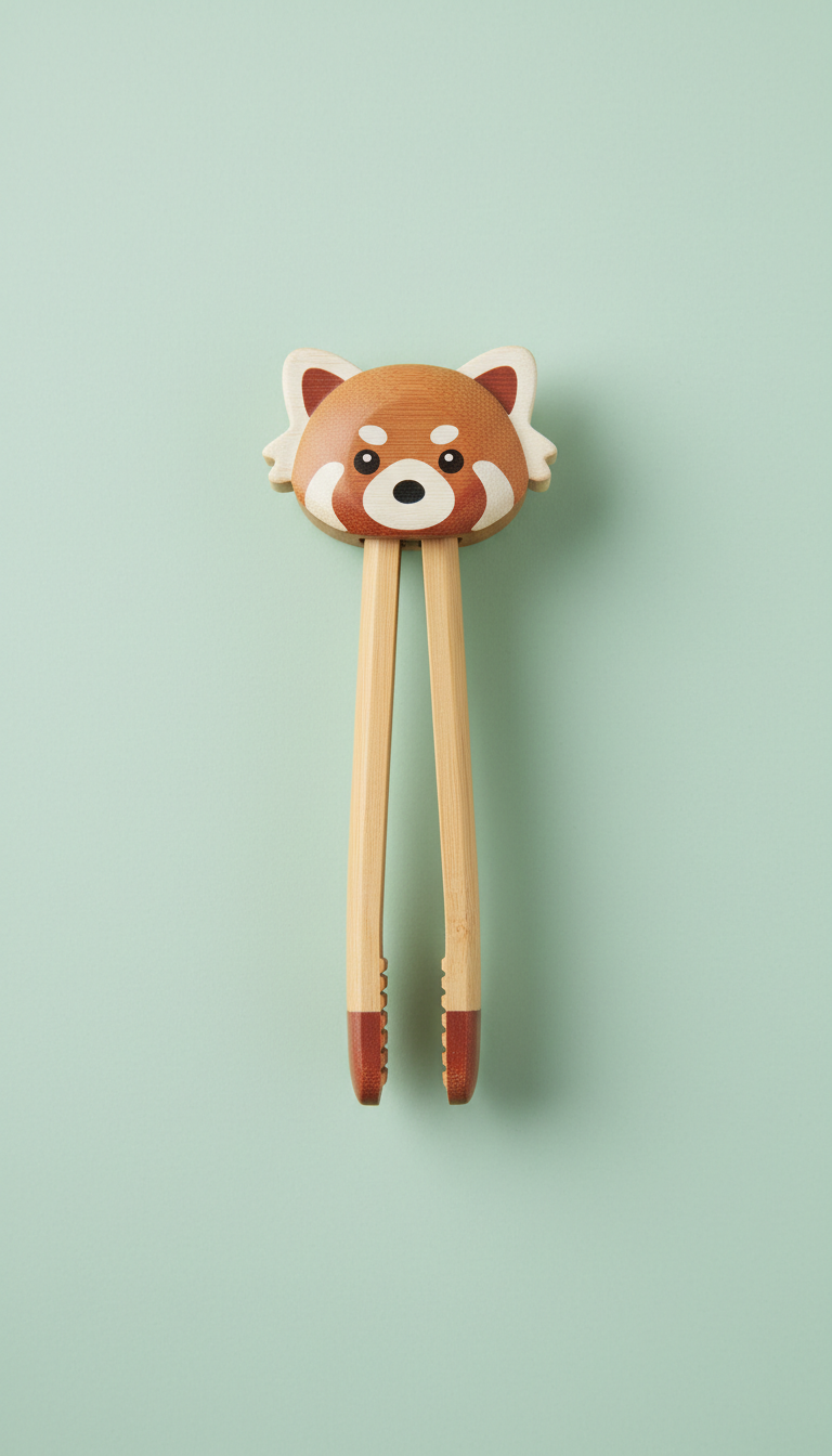 Red Panda Bamboo Tongs