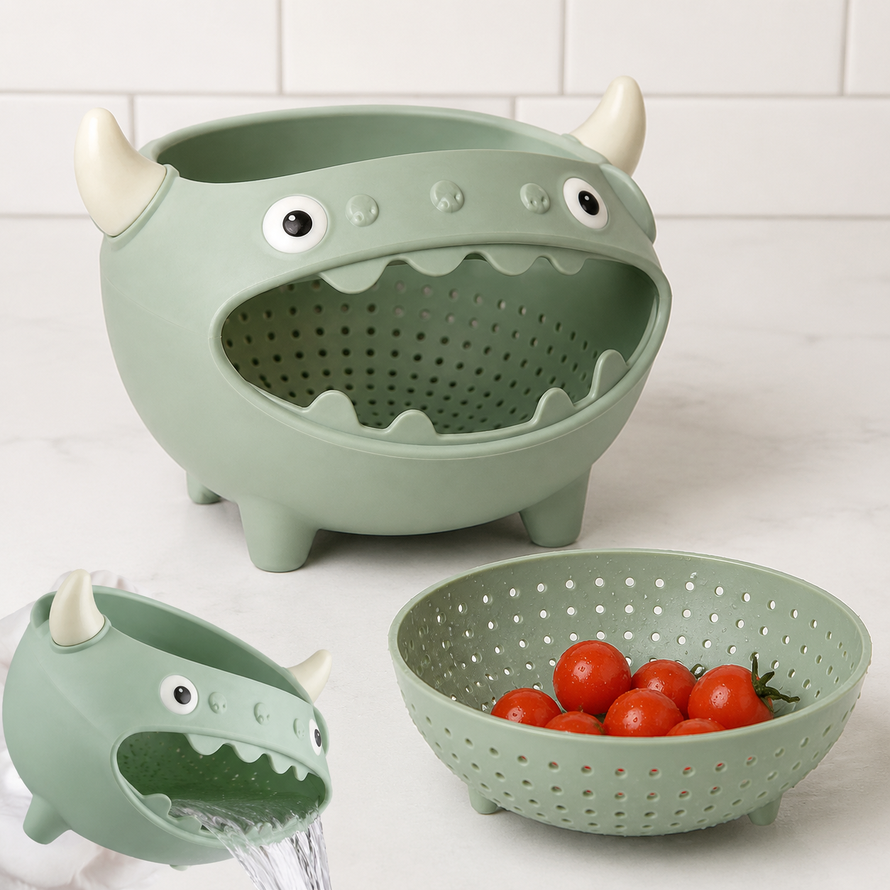 Monster Mouth Colander Bowl