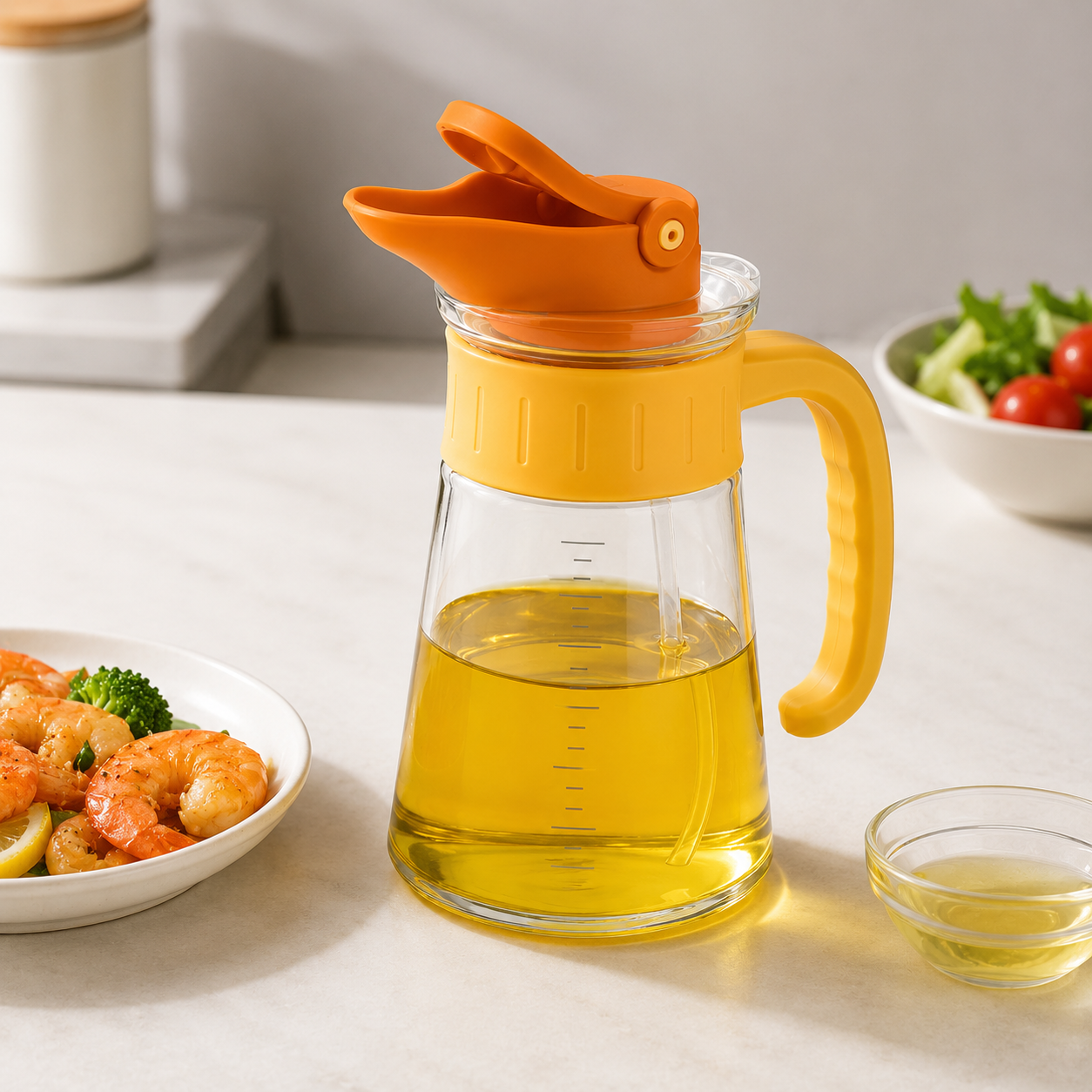 Duck-Beak Controlled Oil Dispenser