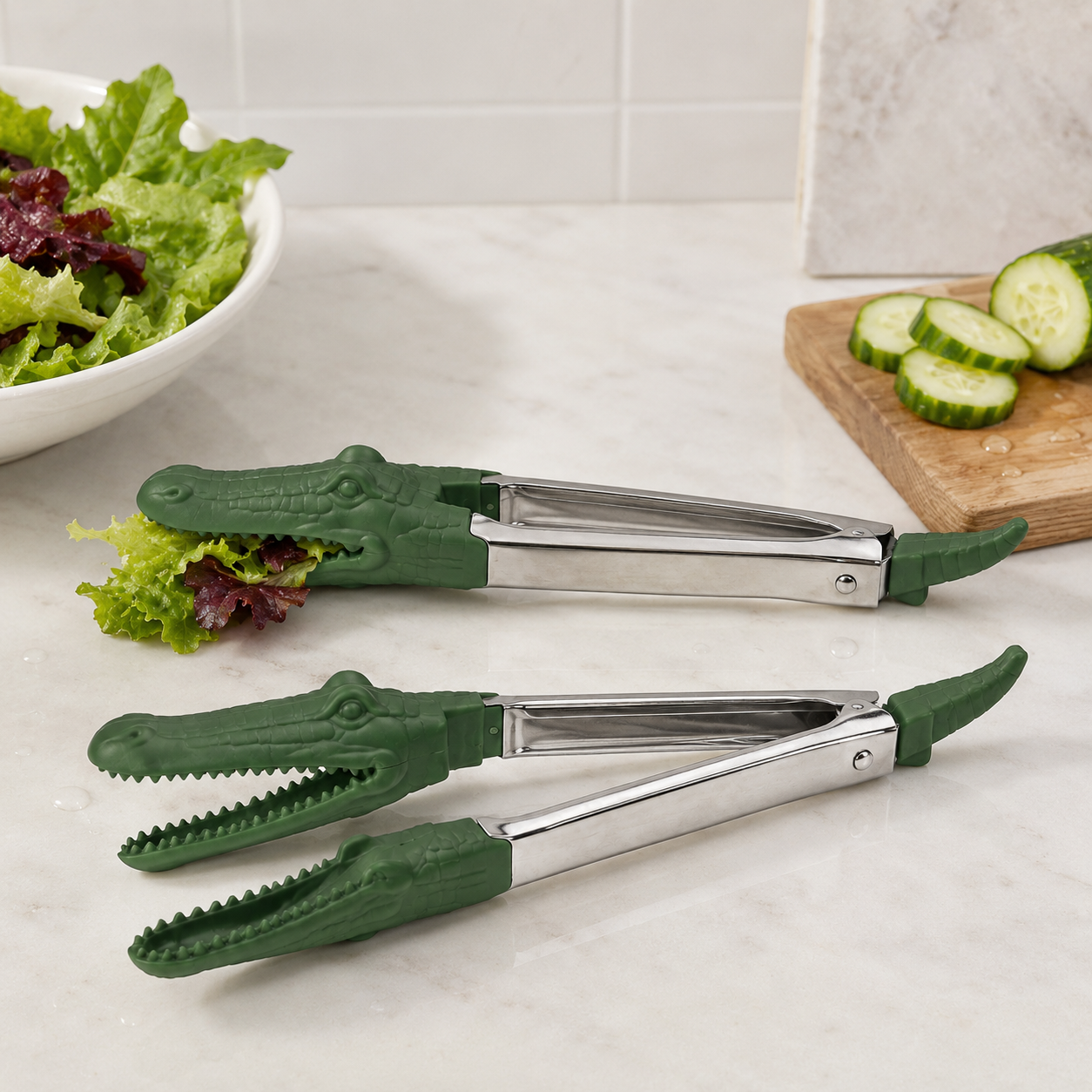 Crocodile Snap Kitchen Tongs