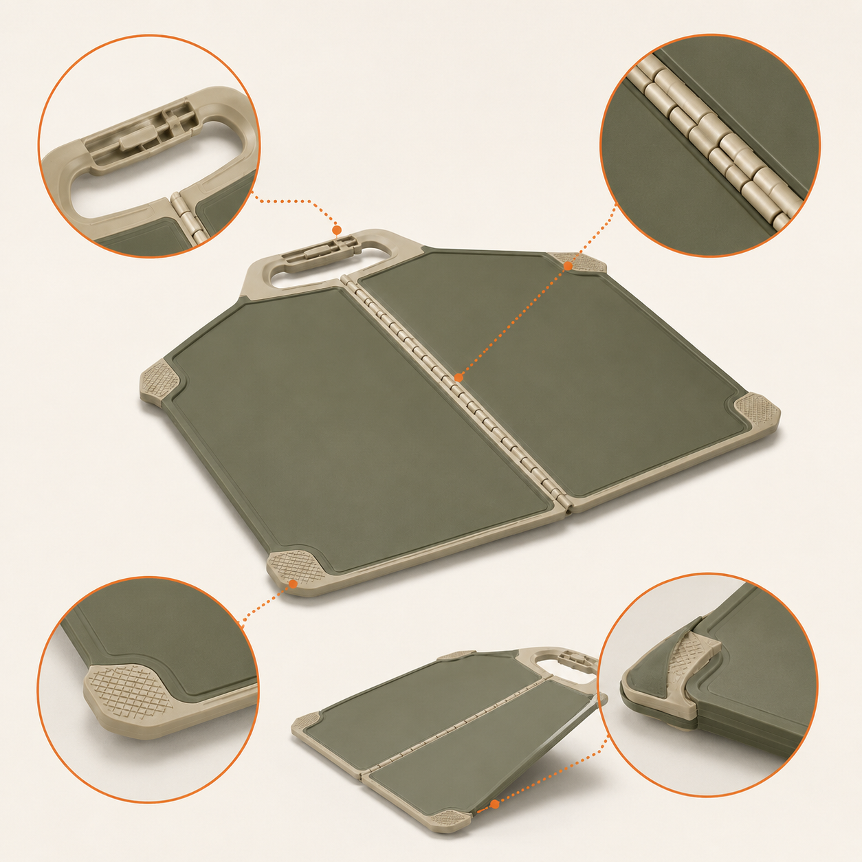 Fold-and-Pour Camping Chopping Board