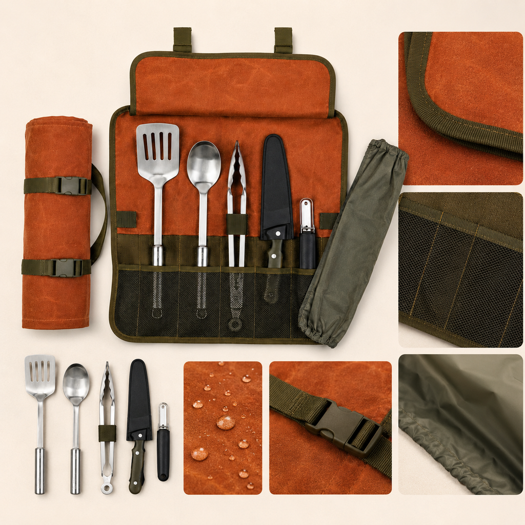 Roll-Up Camp Kitchen Utensil Kit