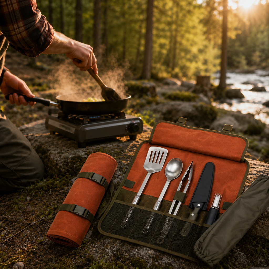 Roll-Up Camp Kitchen Utensil Kit