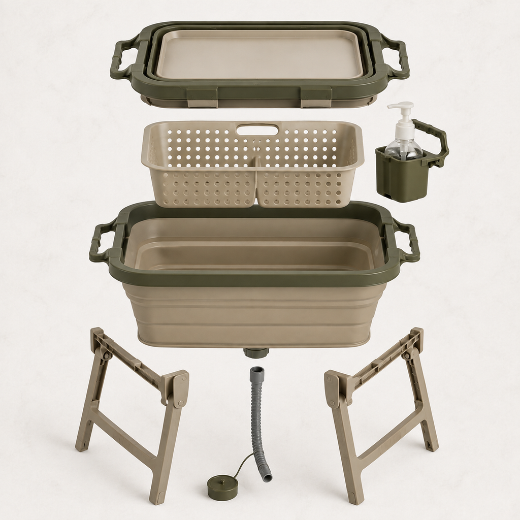 Fold-Flat Camp Wash Station