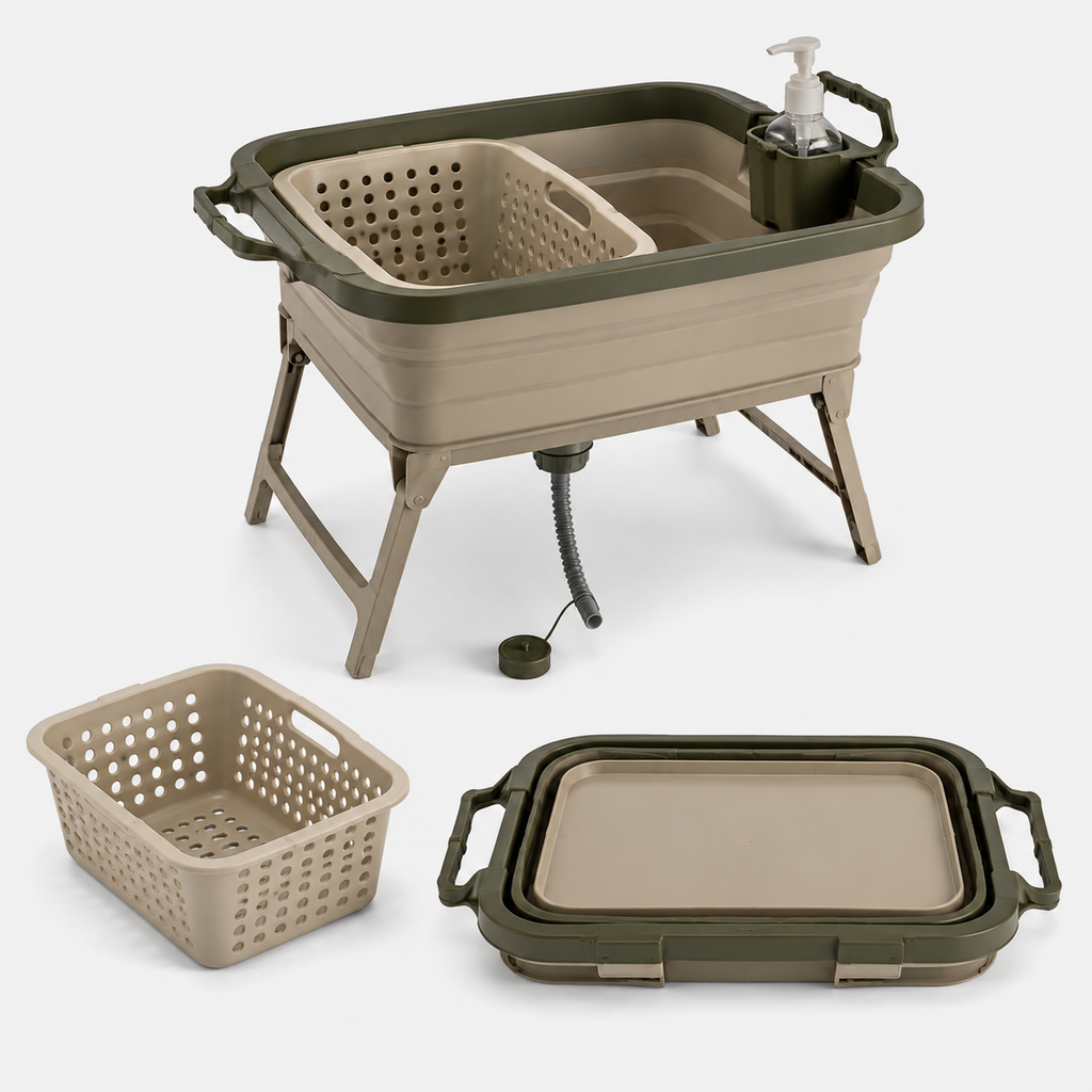 Fold-Flat Camp Wash Station