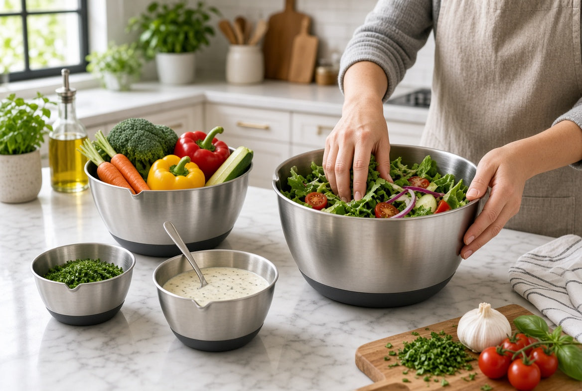 Nesting Stainless Steel Prep Bowl Set, 4-Piece